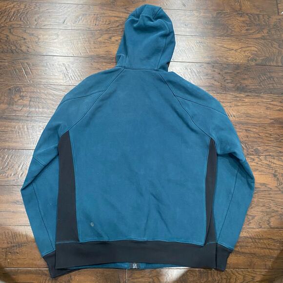 Lululemon Mens Athletic Performance Green Full Zip Long Sleeve Hoodie Size Large - Picture 4 of 8